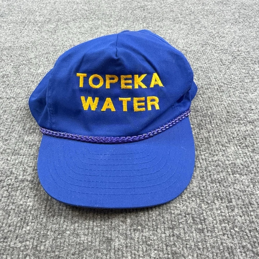 Topeka Water Hat Cap Snap Back Blue Rope Nissun Baseball One Size Mens VTG
